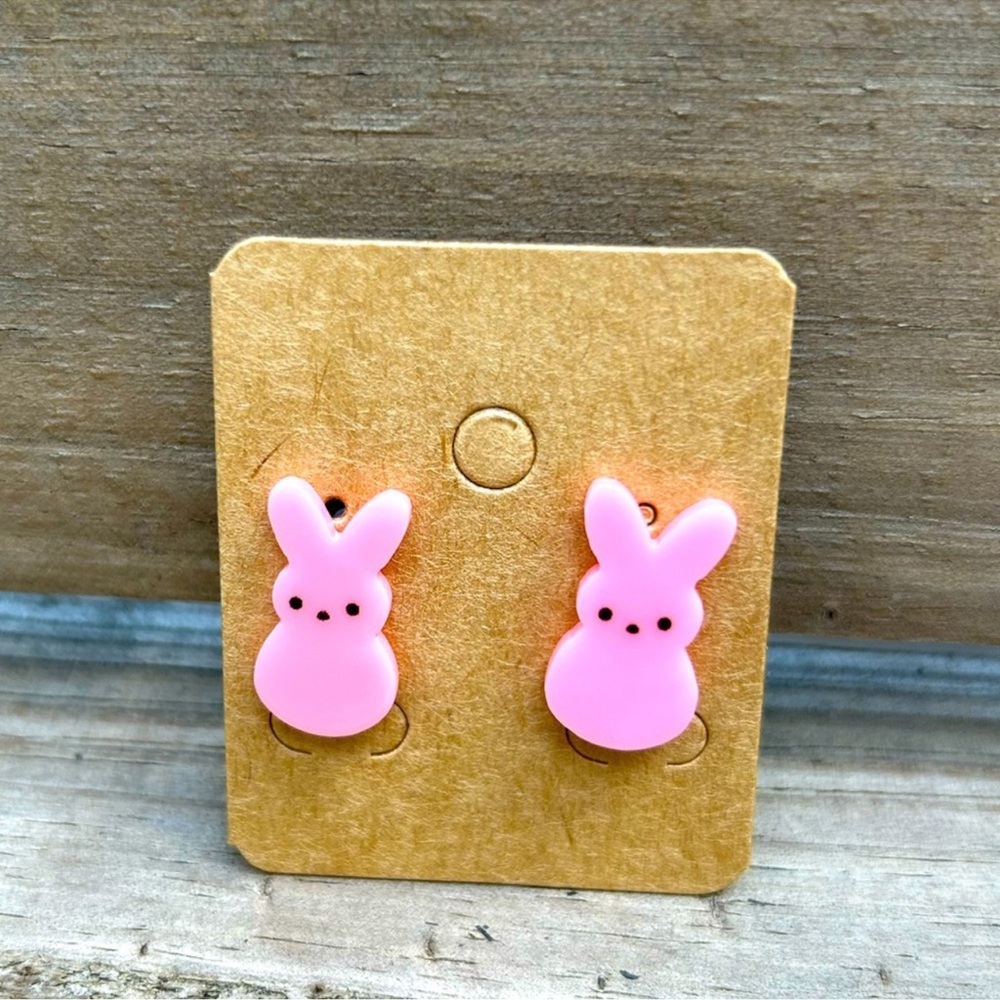 Pink Bunny Stud Earrings